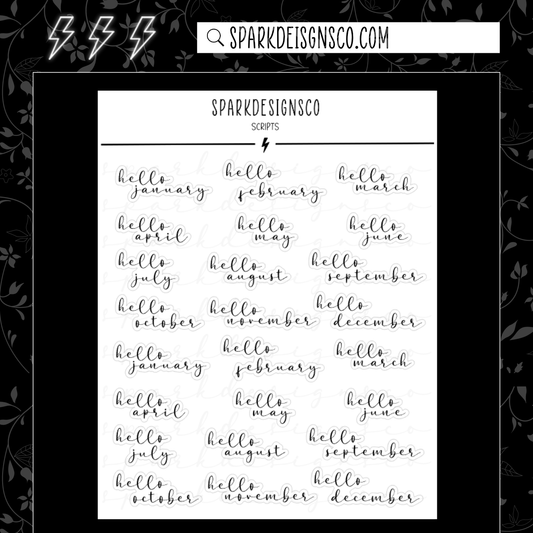 Hello Monthlies Scripts
